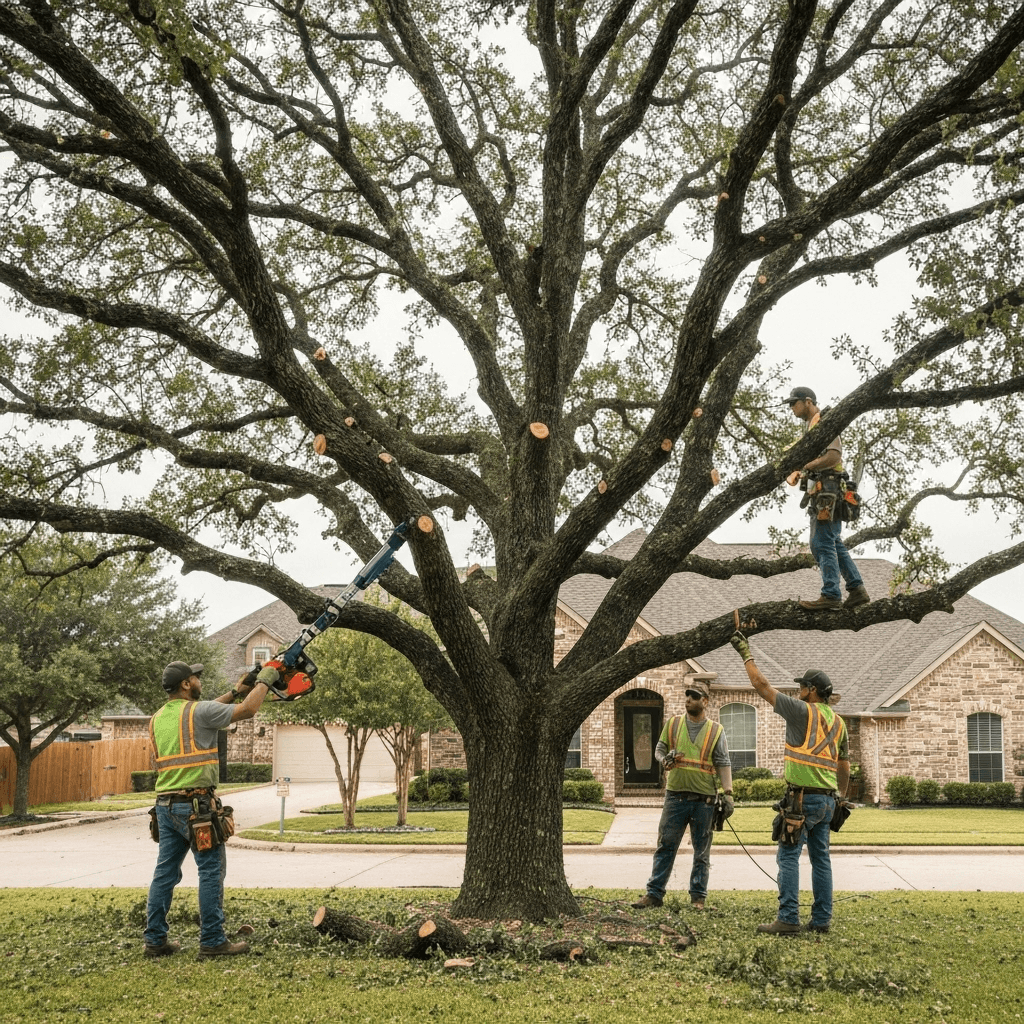 Professional tree trimming service in Allen, Texas